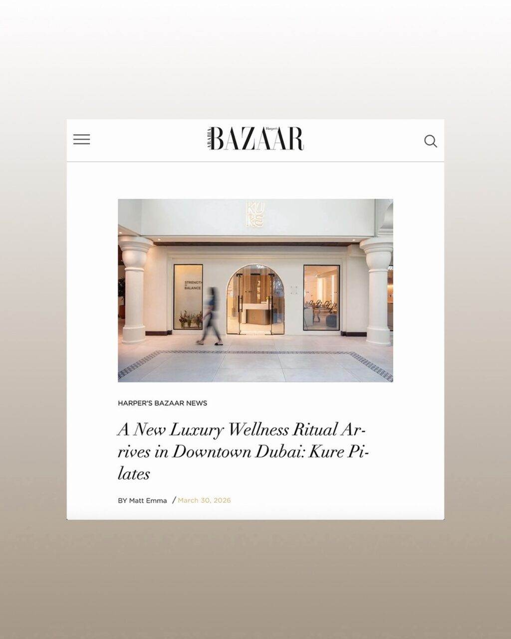 Instagram post from kurepilates. This post is in position 0.