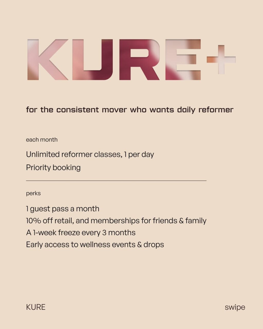 Instagram post from kurepilates. This post is in position 1.